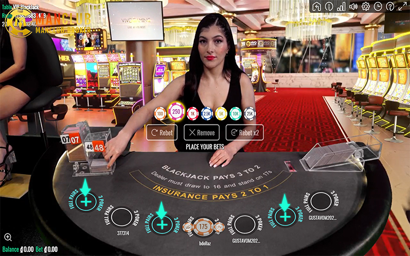 Blackjack tại live casino ManClub có phiên bản giới hạn cao cấp